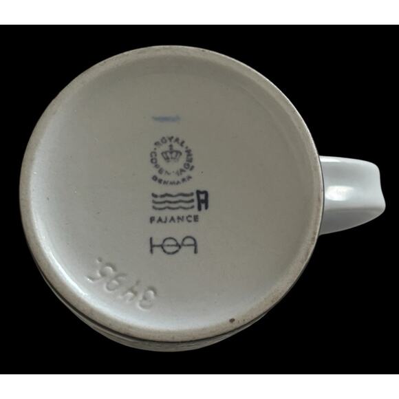 Royal Copenhagen Fajance Annual Dated Coffee Mug 3" Artisan Design Denmark 1971 - Picture 4 of 7